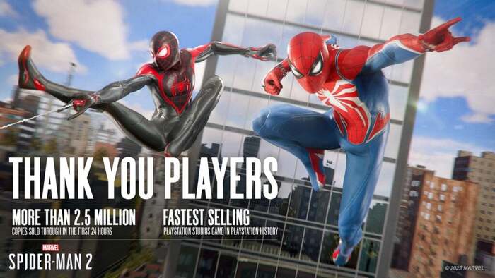 Marvel's Spiderman 2 supera i 2.5 milioni di copie vendute in 24 ore