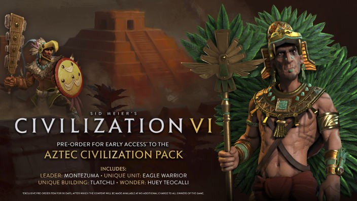 Montezuma e gli Aztechi in accesso anticipato per chi preordina Civilization VI
