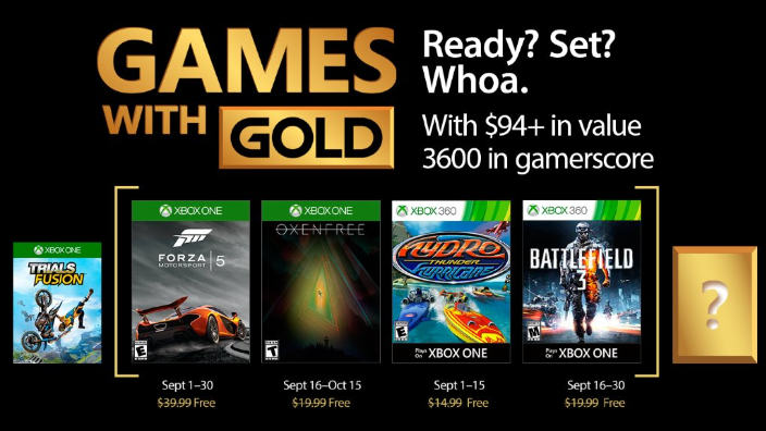 Annunciati i Games With Gold Microsoft di Settembre