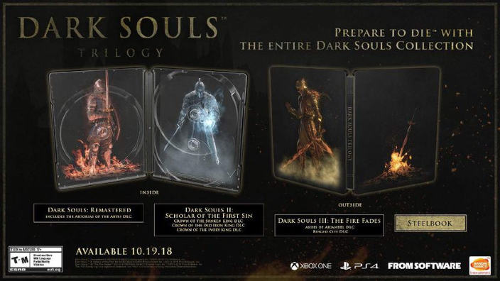 Annunciata la Dark Souls Trilogy per Playstation 4 e Xbox One