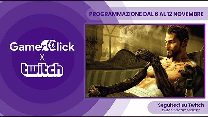 Gamerclick su Twitch: il programma dal 6 al 12 novembre