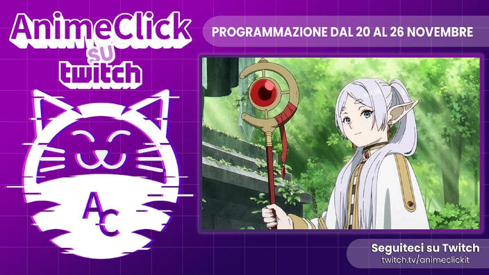 Animeclick su Twitch: programma dal 20 al 26 novembre