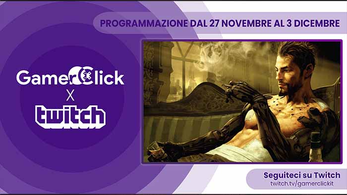 Gamerclick su Twitch: il programma dal 27 novembre al 3 dicembre