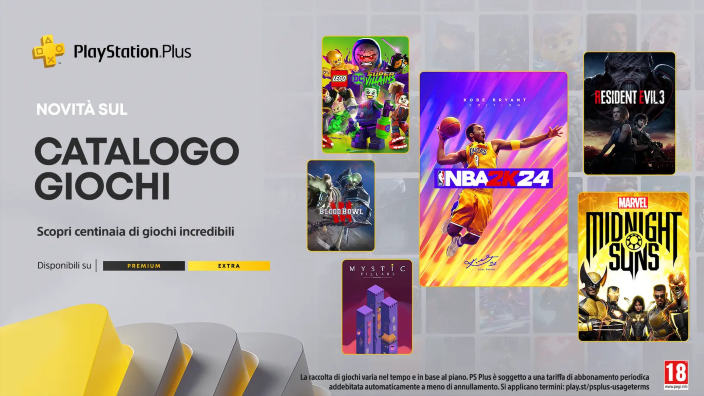 PlayStation Plus Extra e Premium, annunciate le novità di marzo 2024
