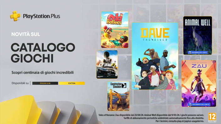 PlayStation Plus Extra e Premium, annunciate le novità di aprile 2024