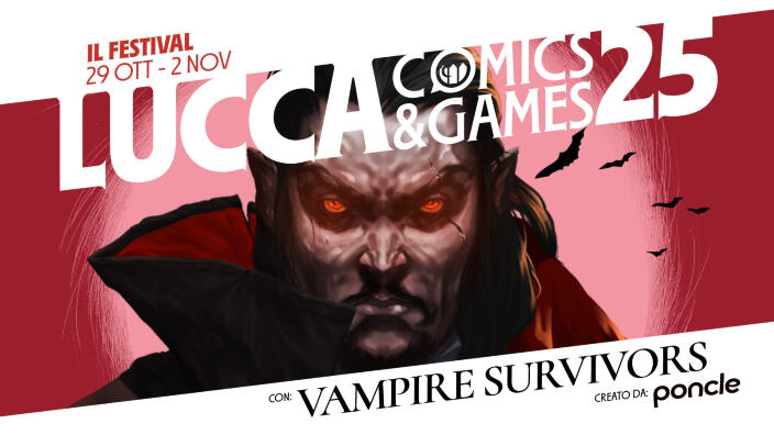 Lucca Comics & Games 2025: Luca Galante e poncle, i creatori di Vampire Survivors, in fiera