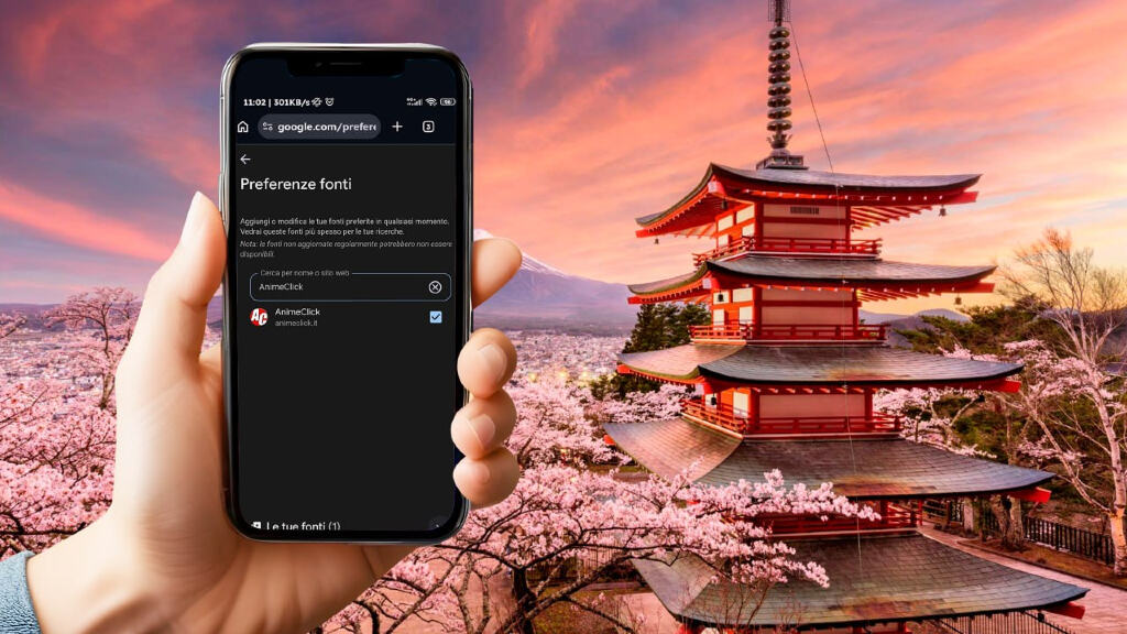 Google abilita le Fonti Preferite, aggiungi AnimeClick e resta sempre aggiornato