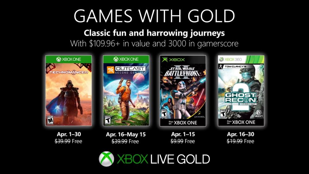 Games with Gold aprile 2019