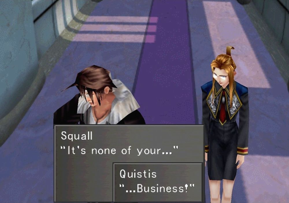 Squall e Quistis al Balamb Garden (versione PC)