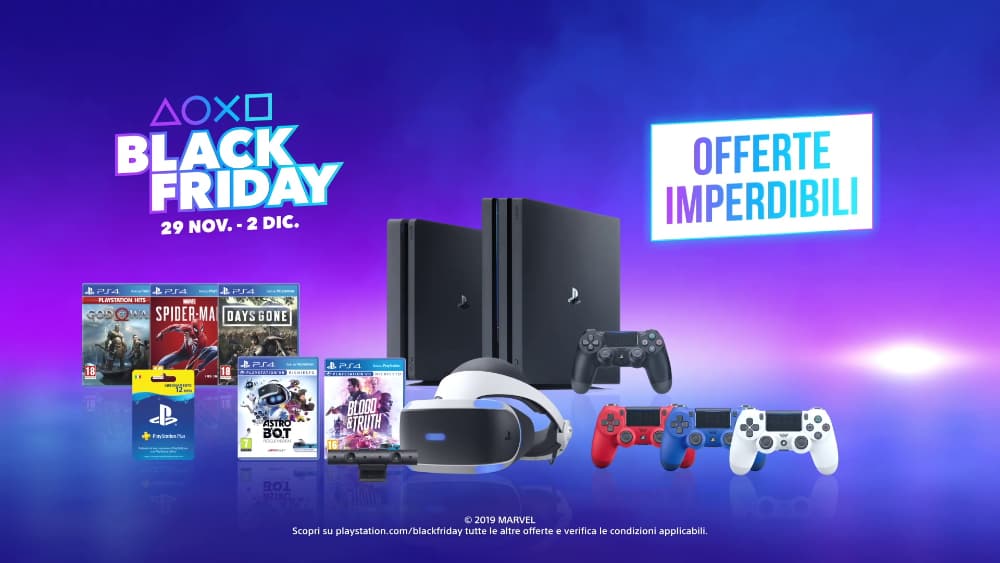 Le offerte di Sony per il Black Friday e il Cyber Monday