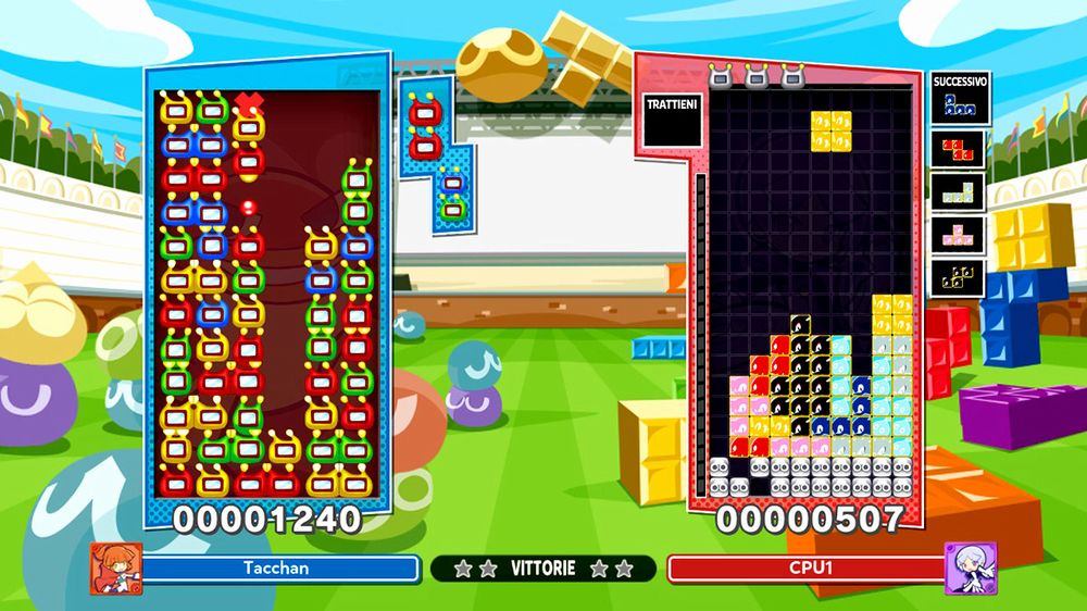Puyo Puyo Tetris sfida mista