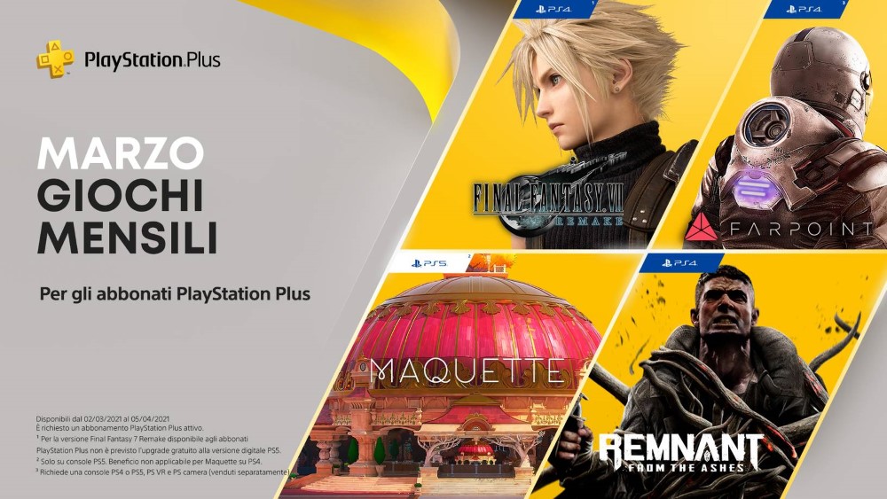 Sony ha annunciato i giochi gratuiti di PlayStation Plus di marzo 2021