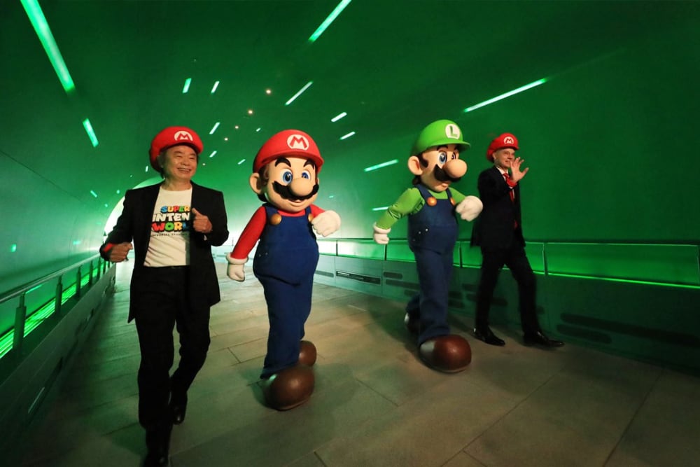 Shigeru Miyamoto e J.L. Bonnier hanno inaugurato il Super Nintendo World agli Universal Studios Japan di Osaka