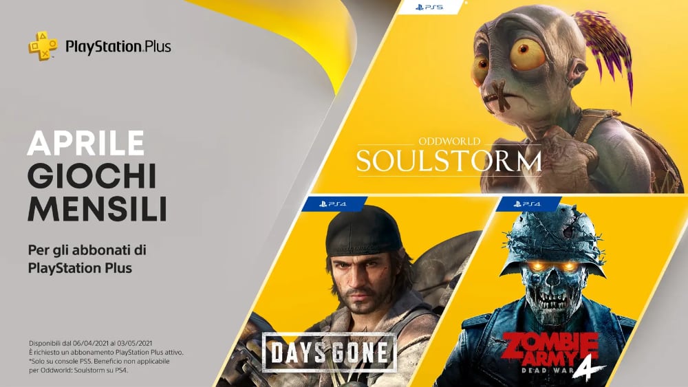 Svelati i giochi gratuiti di PlayStation Plus di aprile 2021