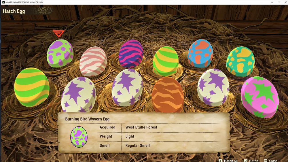 La varietà delle uova di mostro