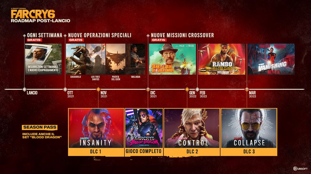 FC6 roadmap dlc post lancio FC6 roadmap dlc post lancio