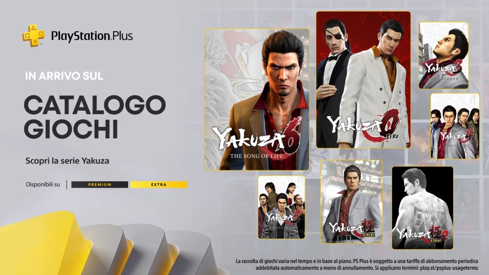 La serie Yakuza invaderà il PlayStation Plus