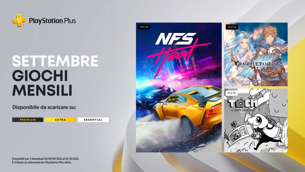 Annunciati i giochi gratuiti di PlayStation Plus di settembre 2022