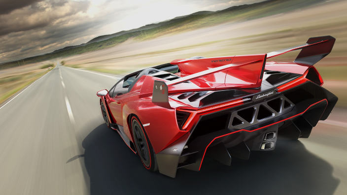 La Lamborghini Veneno sfreccia sul Spa-Francorchamps in Project Cars 2