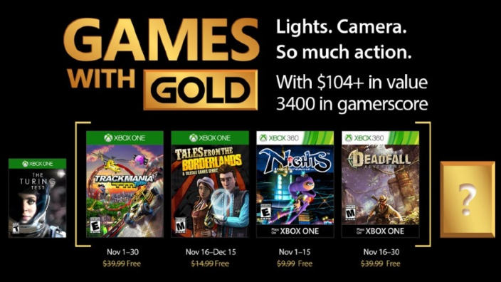 Annunciati gli Xbox Games With Gold di novembre