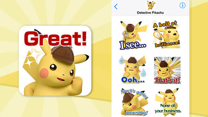 Gli sticker di Detective Pikachu per iOS