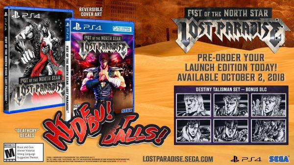 Fist of the North Star Lost Paradise avrà una cover reversibile
