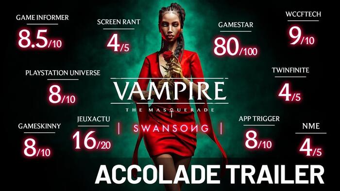 Vampire the Masquerade Swansong si mostra nel trailer con i voti della critica