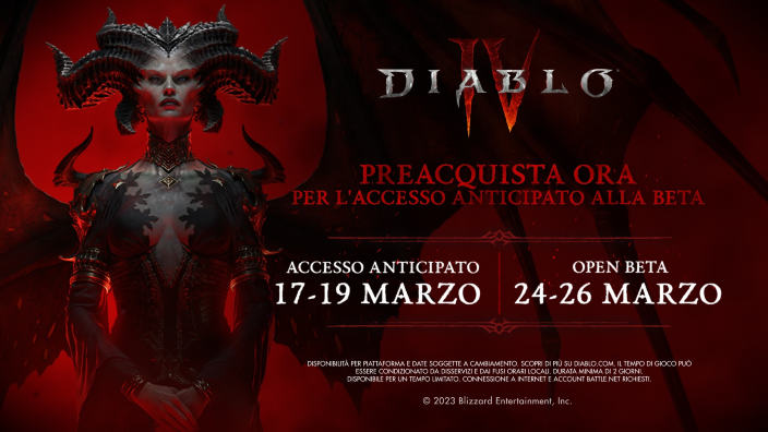 Diablo IV video di presentazione ed annuncio open beta