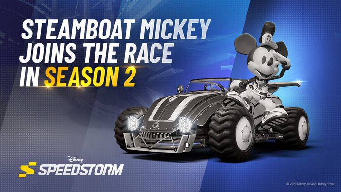 Disney Speedstorm introduce Steamboat Mickey