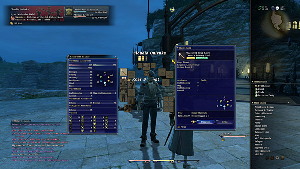 Final Fantasy XIV Online Review - Recensione - 13 - Old User Interface 02